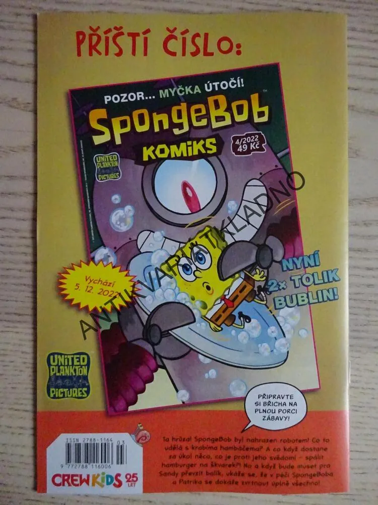 KOMIKS SPONGEBOB, KONEČNĚ JE VENKU!, 3/2022