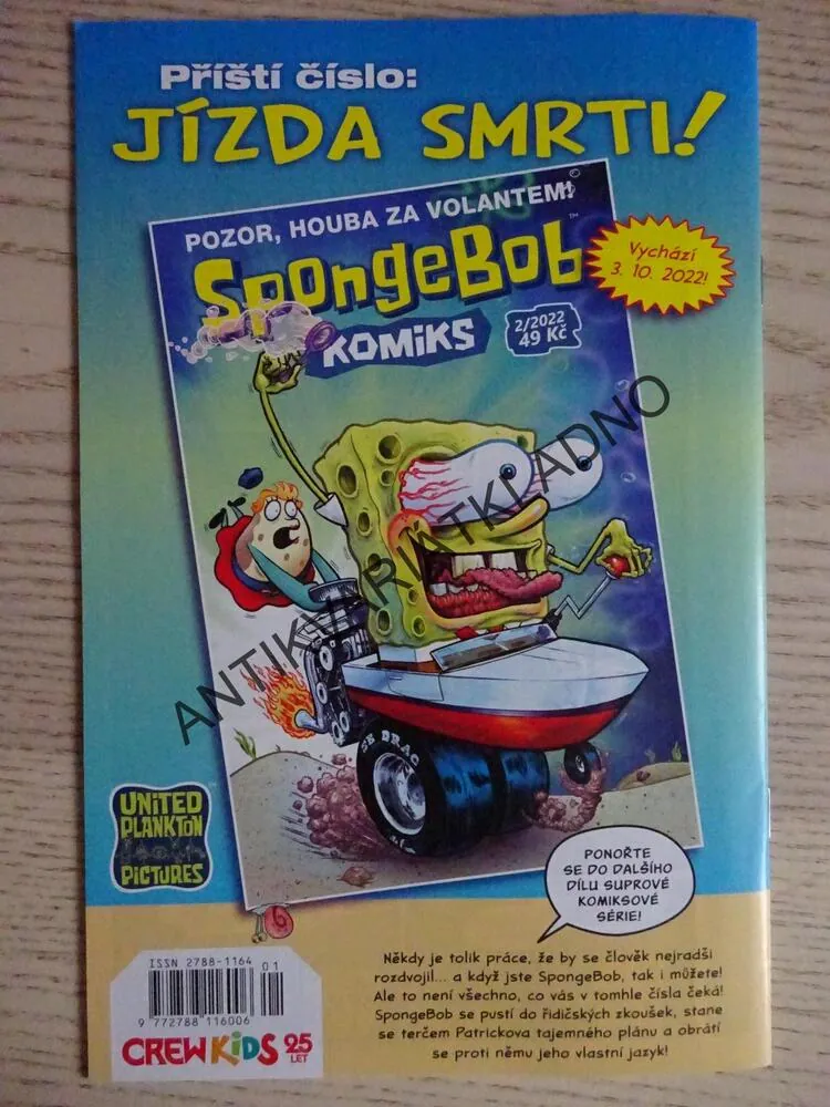 KOMIKS SPONGEBOB, ZCELA PRVNÍ HOUBOVITÝ SEŠIT, 1/2022