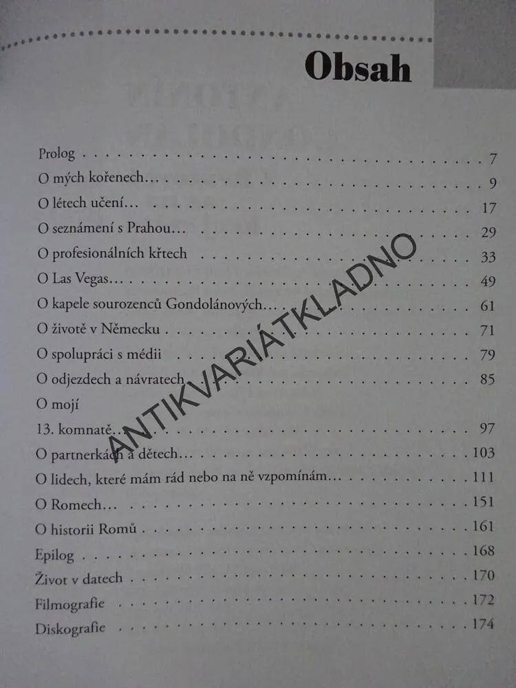 Z BRUTOVCŮ AŽ NA KRAJ SVĚTA, ANTONÍN GONDOLÁN, **an