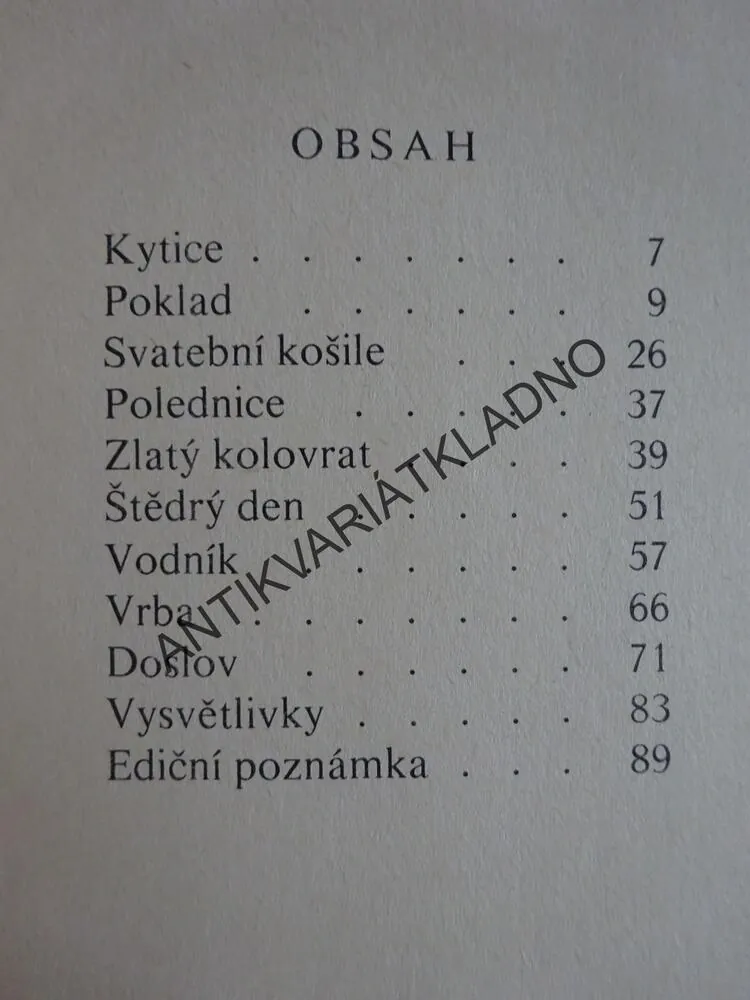 KYTICE, KAREL JAROMÍR ERBEN, **an 