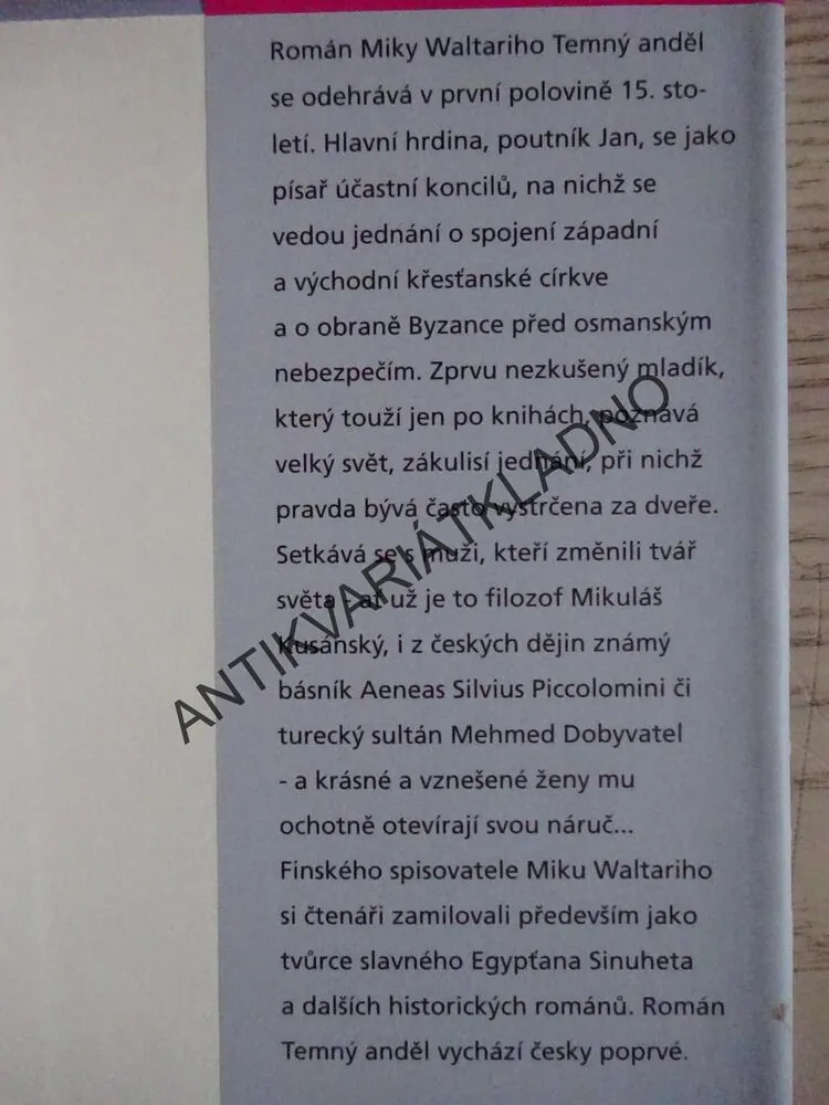 TEMNÝ ANDĚL, MIKA WALTARI, **an