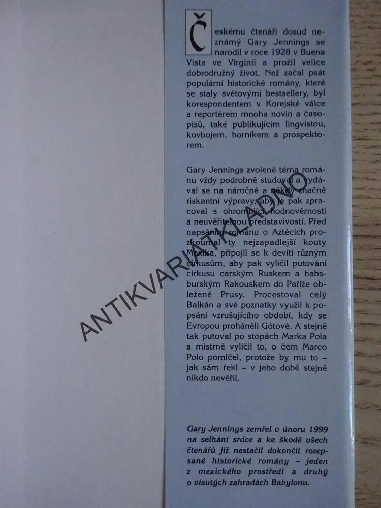 CESTOVATEL Z BENÁTEK DO KITHAJE, GARY JENNINGS, **an