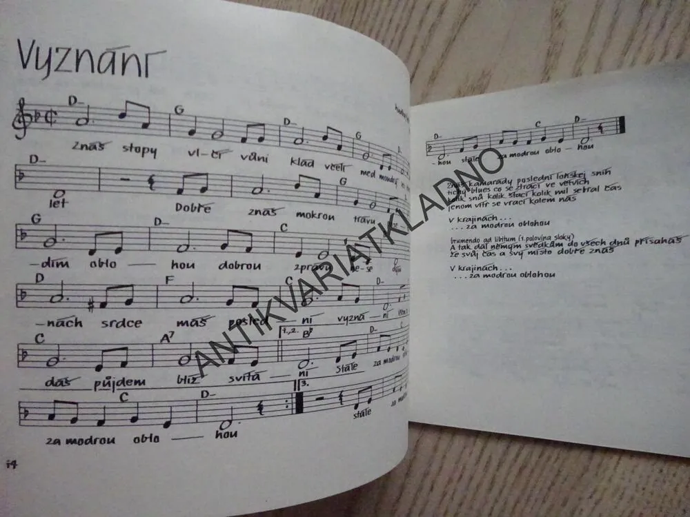 SVOJŠICKÝ SLUNOVRAT '91, ZPĚVNÍK, NOTY, TEXTY