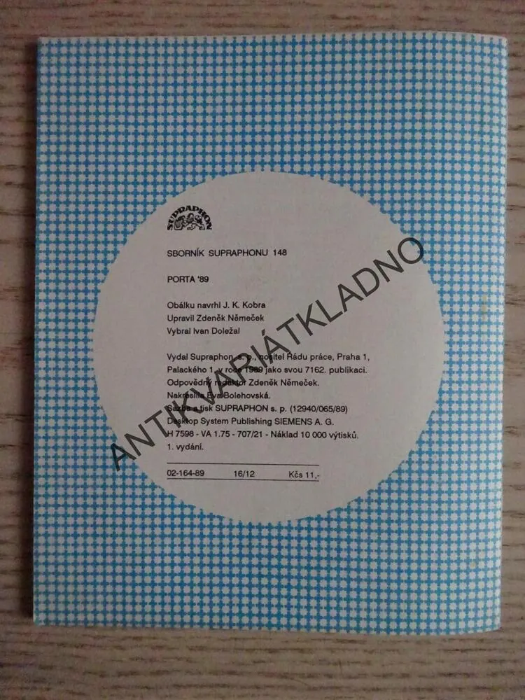 PORTA '89, AKORDY, ZPĚVNÍK, NOTY, TEXTY