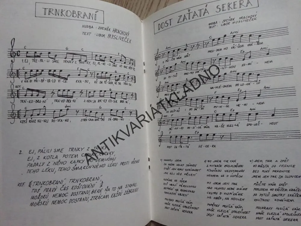 FLERET, TOŽ VITAJTE, OGAŘI!, FOLK, AKORDY, ZPĚVNÍK, NOTY, TEXTY
