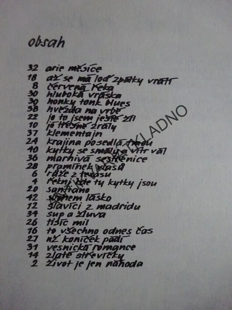 PRÁZDNINY V TELČI 1988, ZPĚVNÍK, NOTY, TEXTY