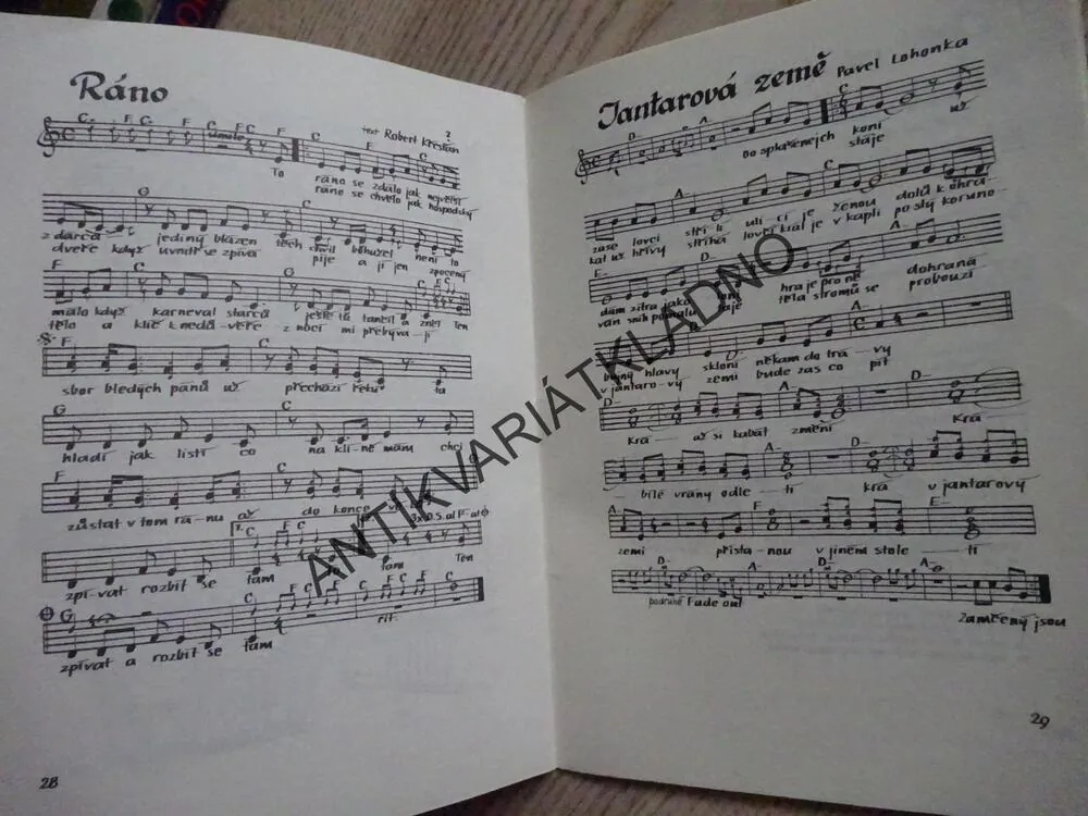 PRÁZDNINY V TELČI 1990, ZPĚVNÍK, NOTY, TEXTY