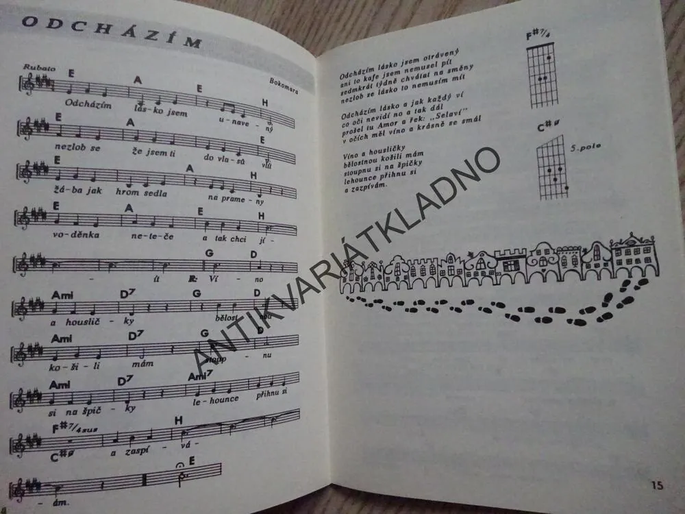 PRÁZDNINY V TELČI 1992, ZPĚVNÍK, NOTY, TEXTY