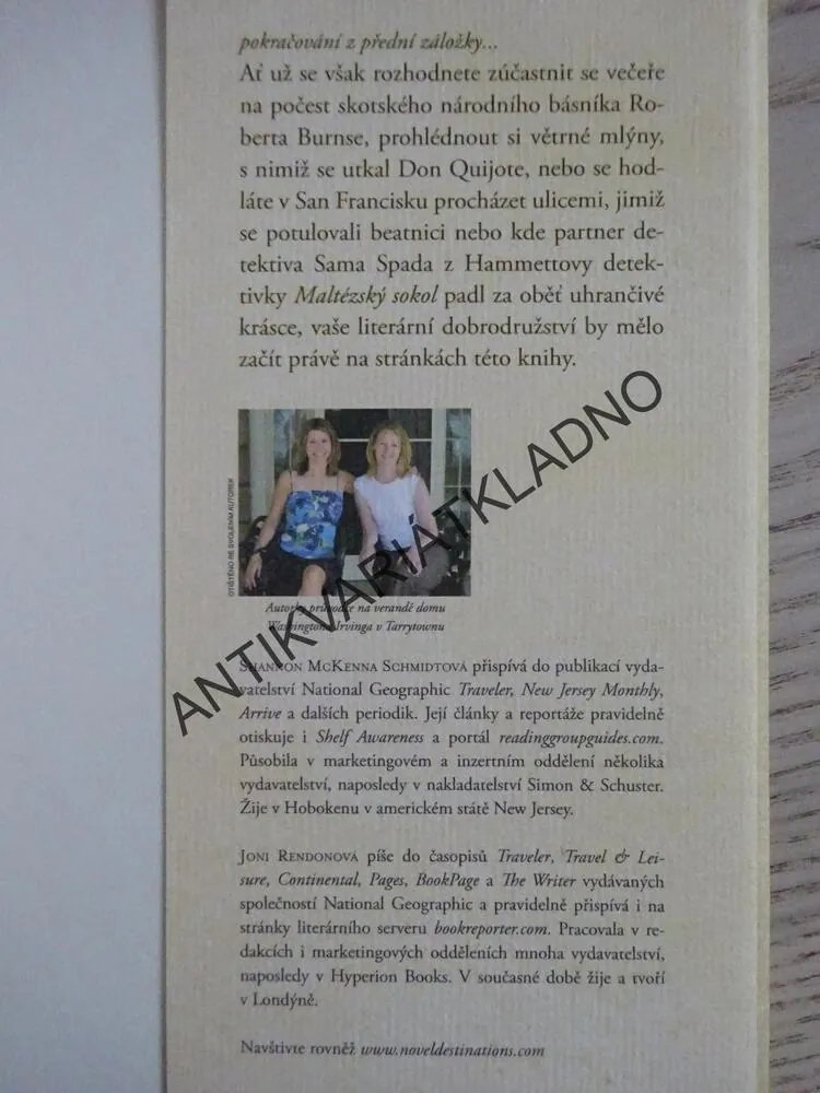 LITERÁRNÍ TOULKY SVĚTEM, SHANNON MCKENNA SCHMIDTOVÁ, JONI RENDONOVÁ, **an