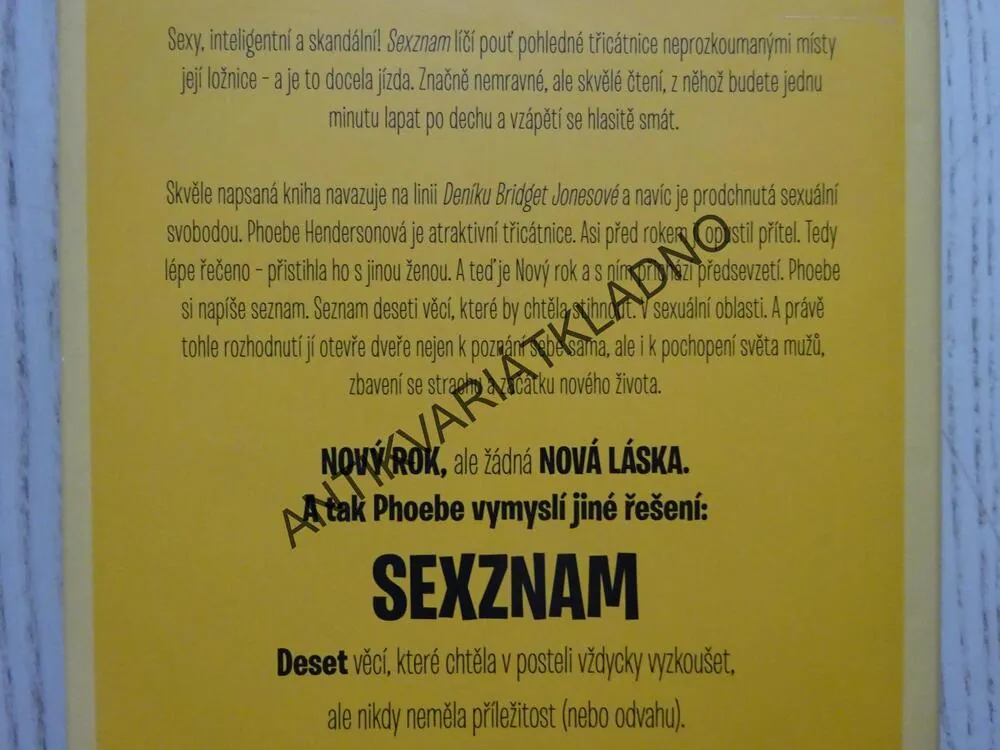 SEXZNAM, JOANNA BOLOURIOVÁ, **an