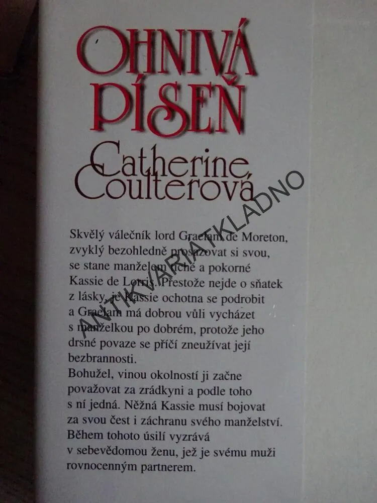 OHNIVÁ PÍSEŇ, CATHERINE COULTEROVÁ, **an