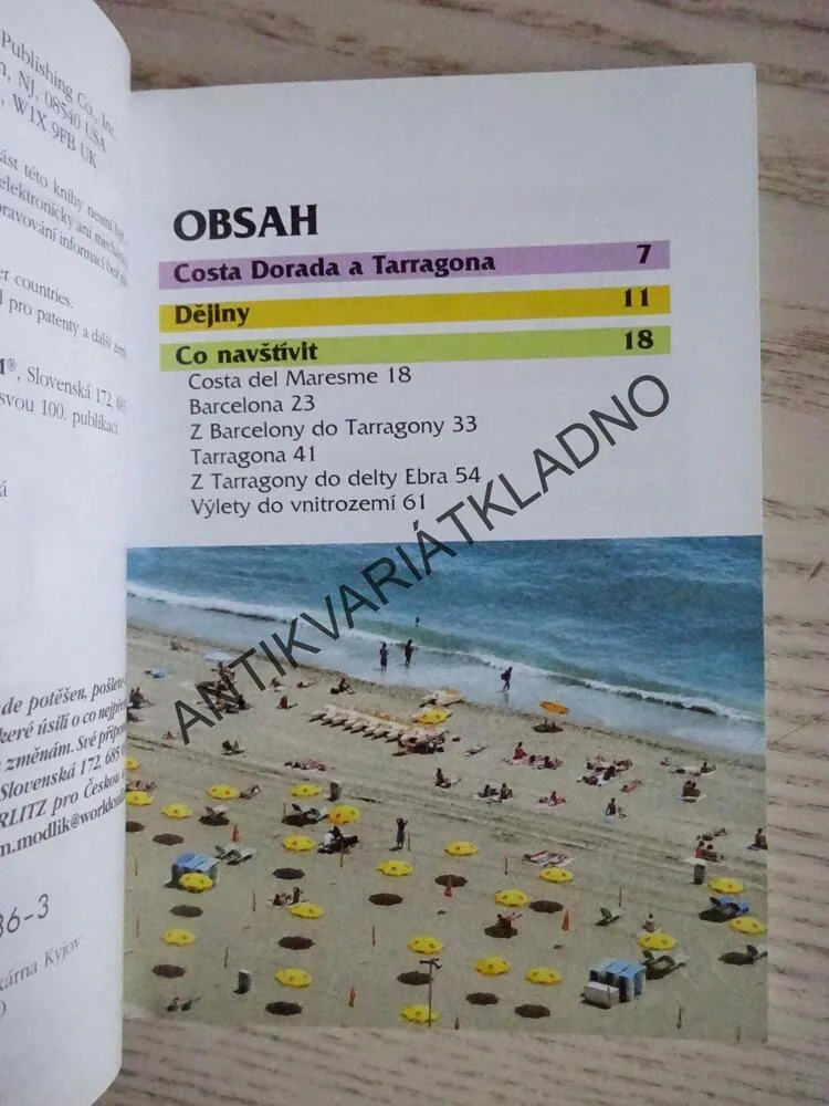 COSTA DORADA A TARAGONA, PRŮVODCE DO KAPSY, **an