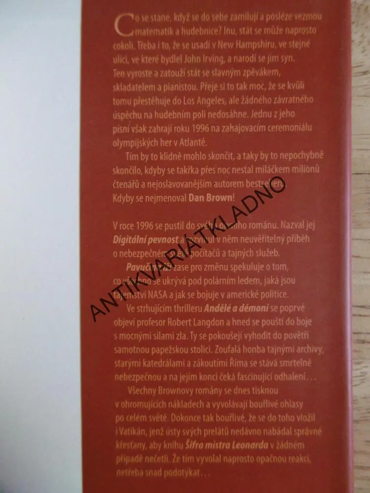 ŠIFRA MISTRA LEONARDA, DAN BROWN, **an