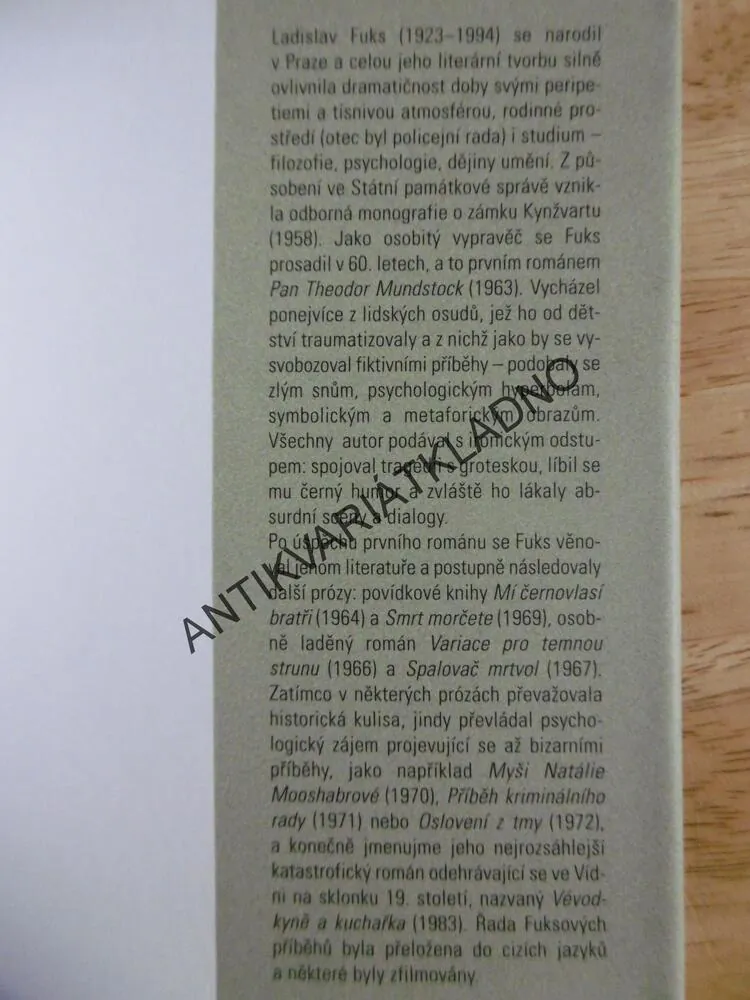 SMRT MORČETE, LADISLAV FUKS