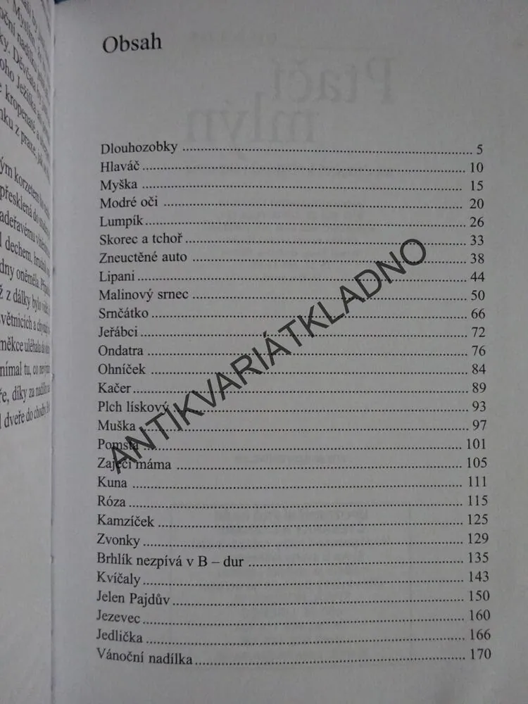 PTAČÍ MLÝN, OTA BOUZEK, **an