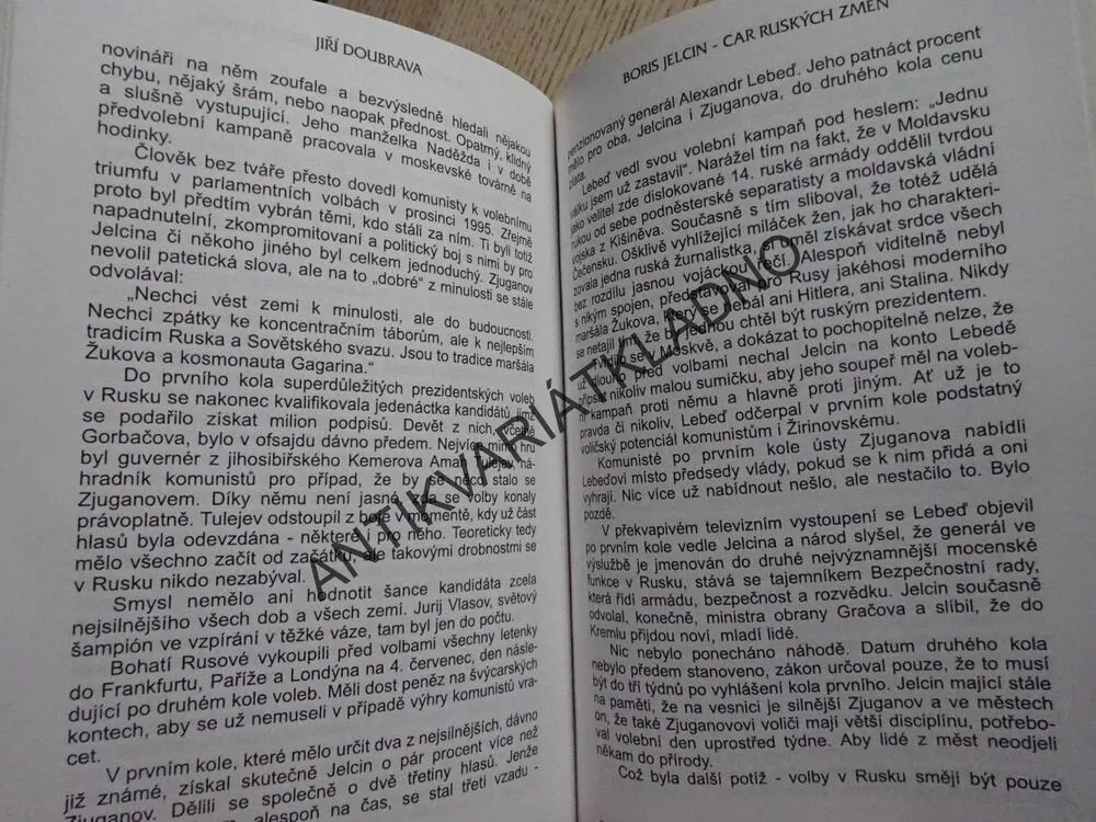 BORIS JELCIN, CAR RUSKÝCH ZMĚN, JIŘÍ DOUBRAVA, **an