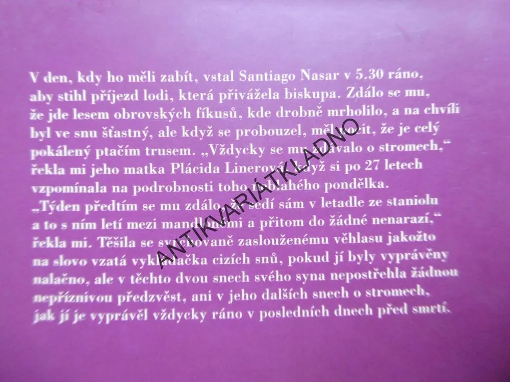 KRONIKA OHLÁŠENÉ SMRTI, GABRIEL GARCÍA MÁRQUEZ, **an