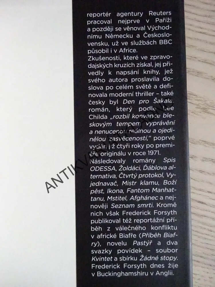VYPRAVĚČ, FREDERICK FORSYTH, **an