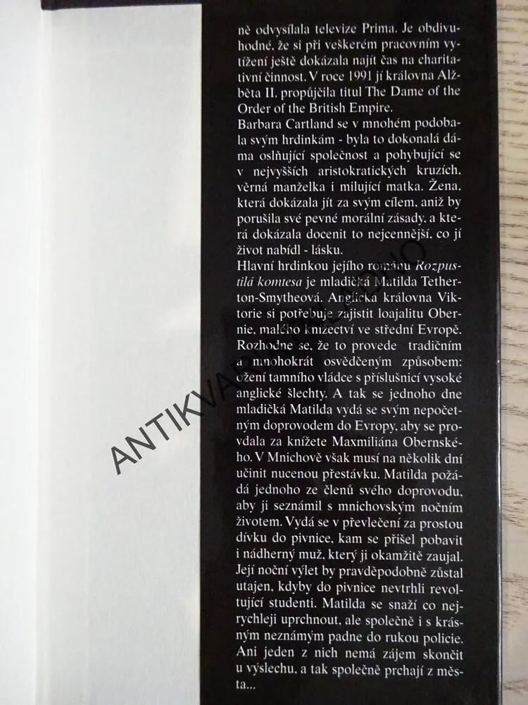 ROZPUSTILÁ KOMTESA, BARBARA CARTLAND, **an