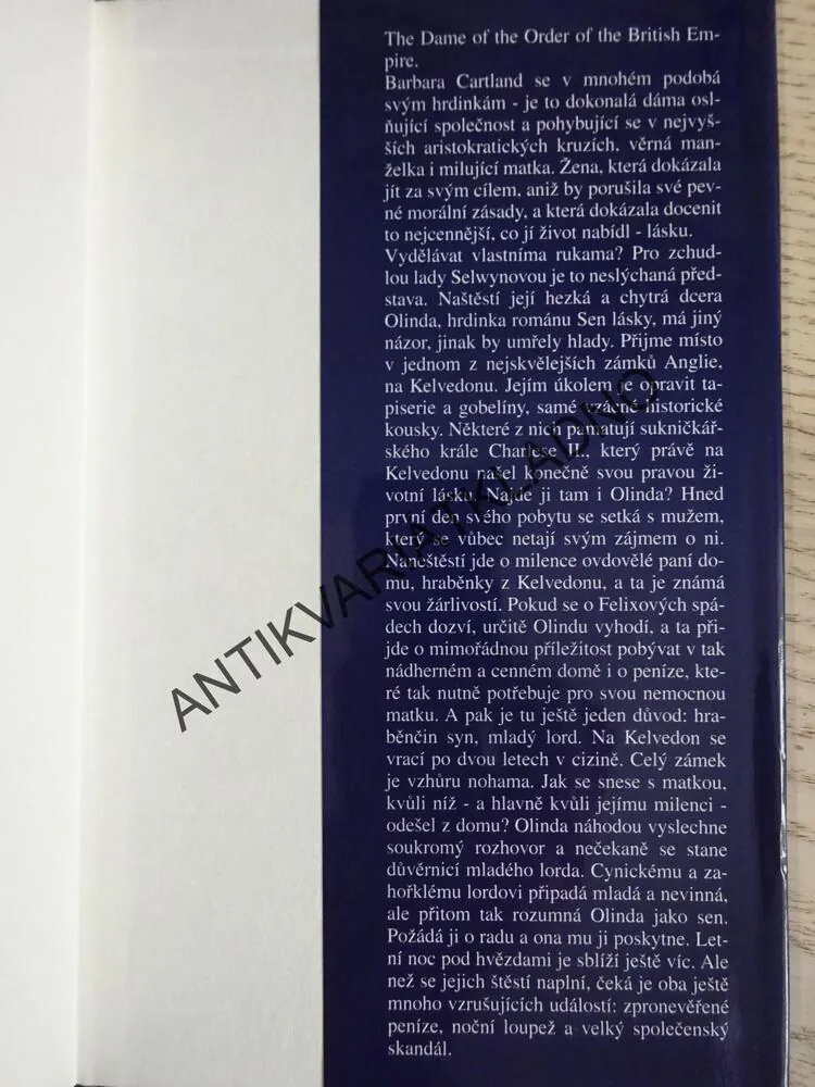 SEN LÁSKY, BARBARA CARTLAND, **an