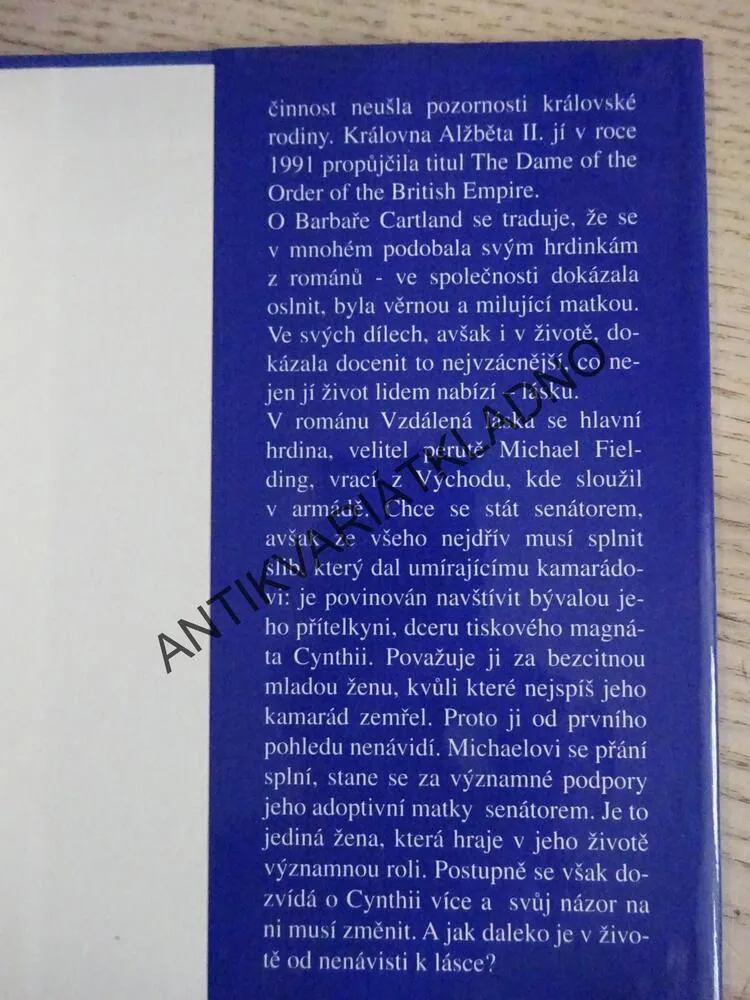 VZDÁLENÉ LÁSKA, BARBARA CARTLAND, **an