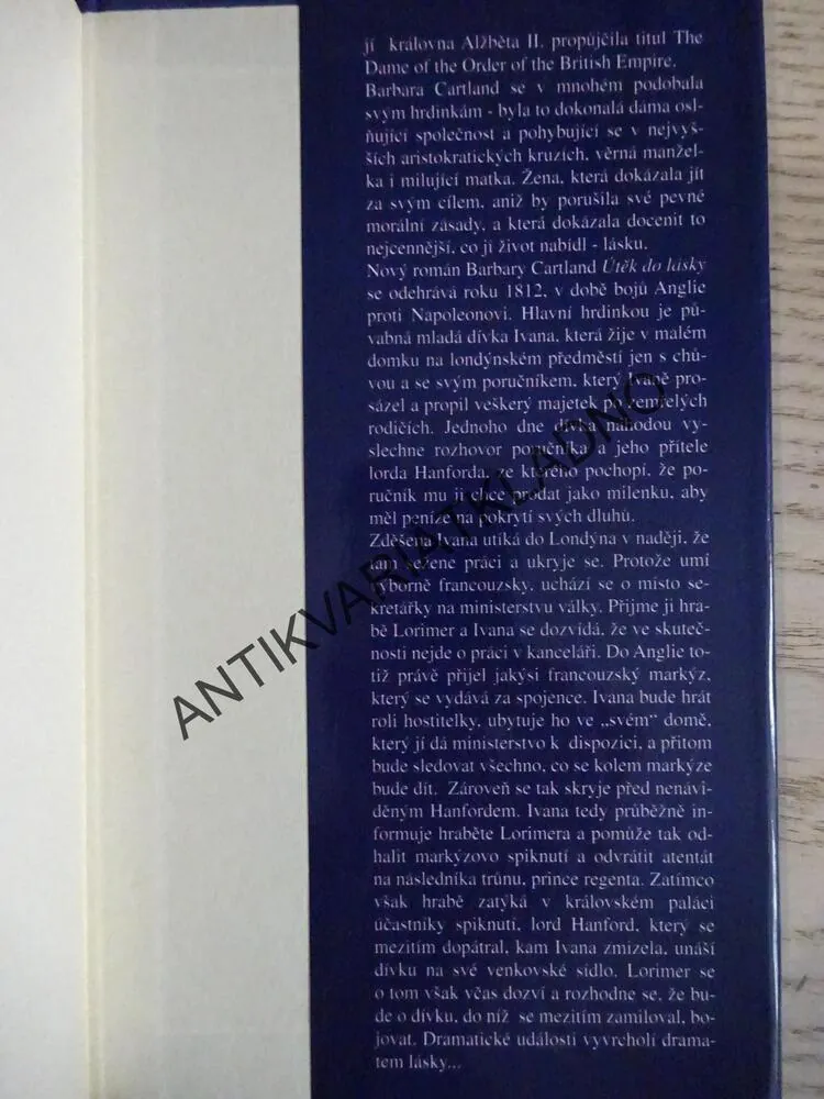 ÚTĚK DO LÁSKY, BARBARA CARTLAND, **an