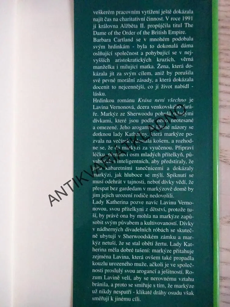 KRÁSA NENÍ VŠECHNO, BARBARA CARTLAND, **an