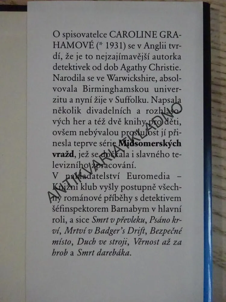 MIDSOMERSKÉ VRAŽDY, PSÁNO KRVÍ, CAROLINE GRAHAMOVÁ, **an