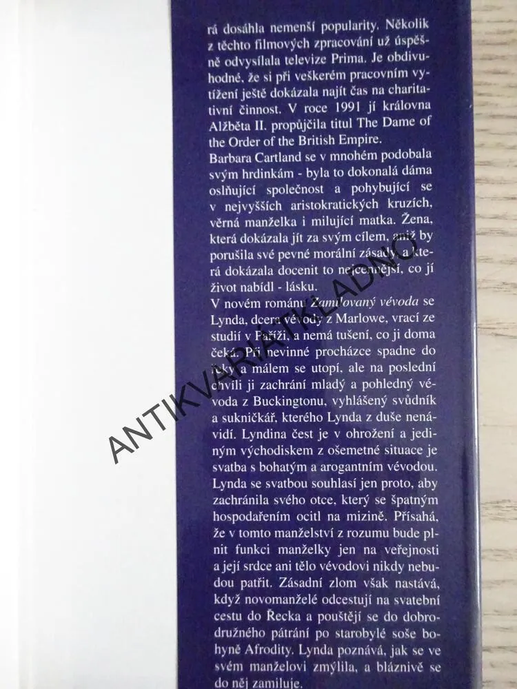 ZAMILOVANÝ VÉVODA, BARBARA CARTLAND, **an