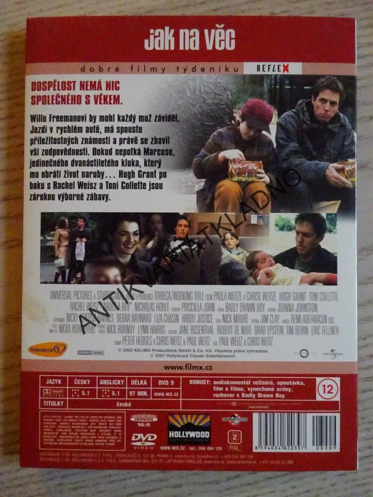 JAK NA VĚC, HUGH GRANT, DVD FILM 