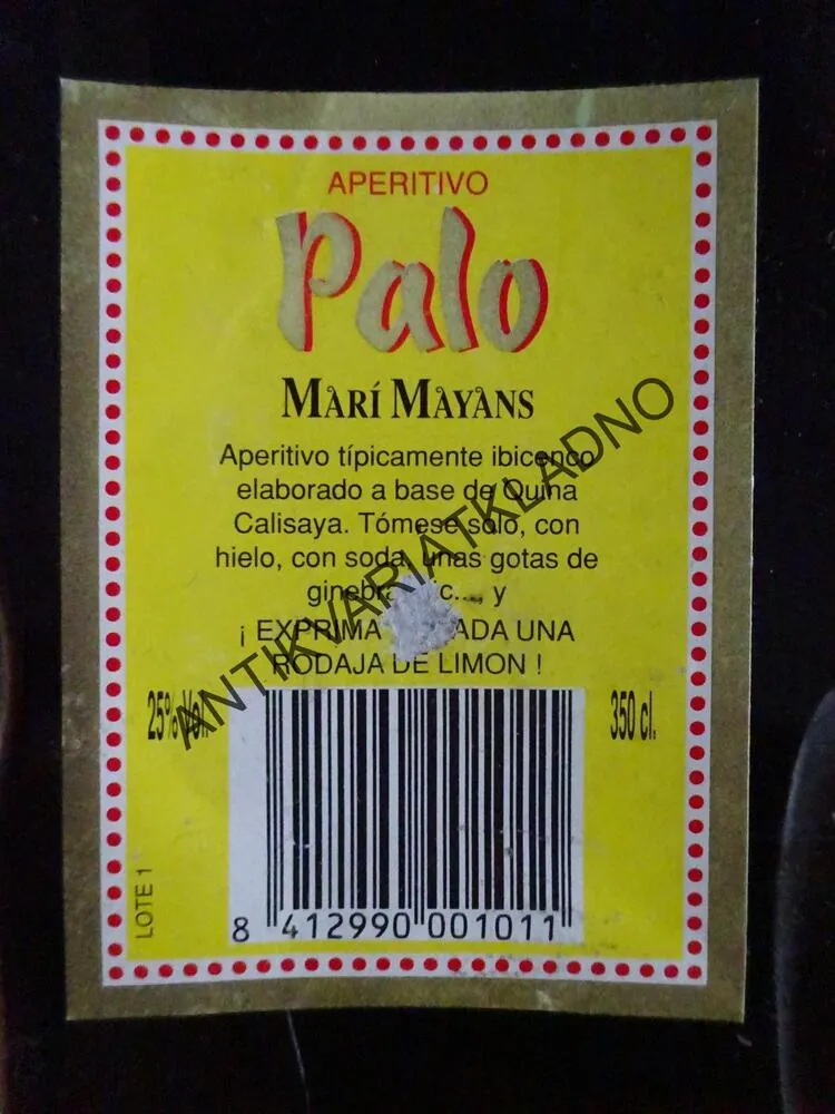PALO, MARI MAYANS, IBIZA, 0,35 L, 25 %, CCA 60-70 LÉTA