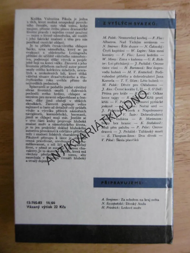 KOD 161 - ŠKOLA PLAVČÍKŮ, VALENTIN PIKUL
