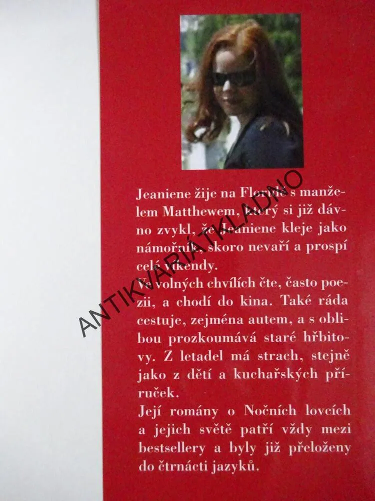 PRVNÍ RUDÁ KAPKA, JEANIENE FROST, **an