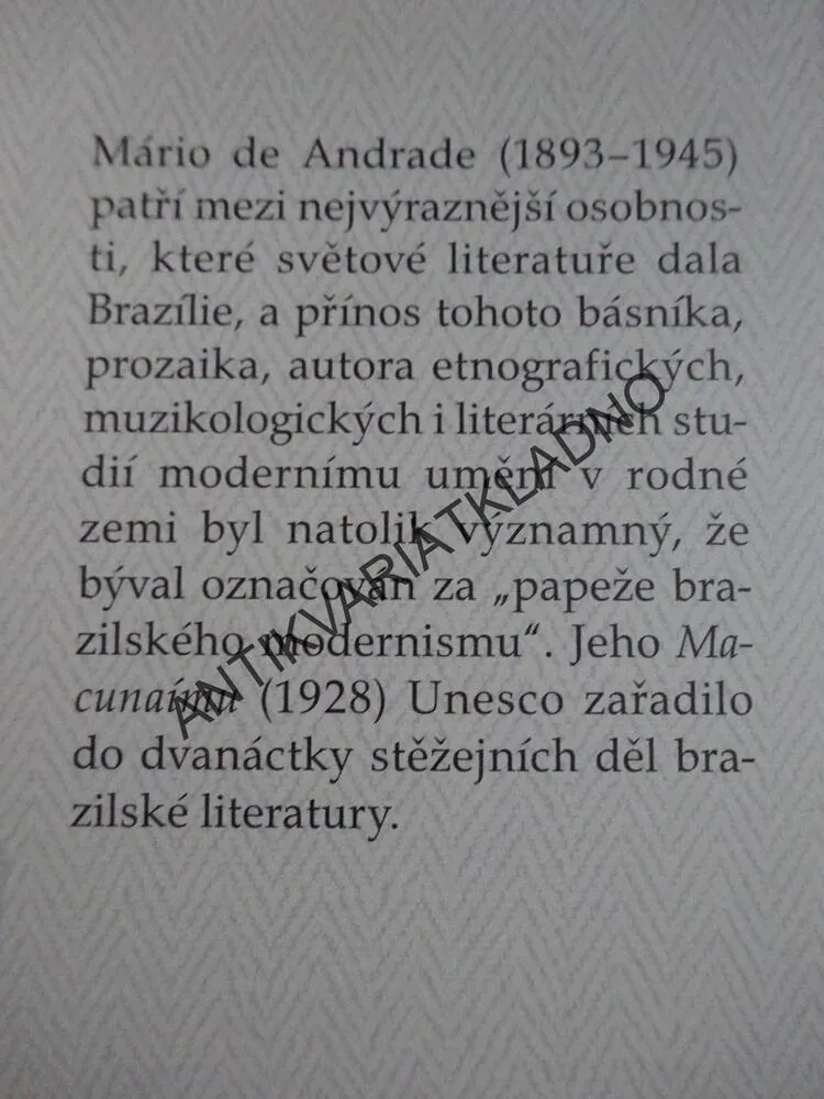 MACUNAIMÁ, MÁRIO DE ANDRADE, **an