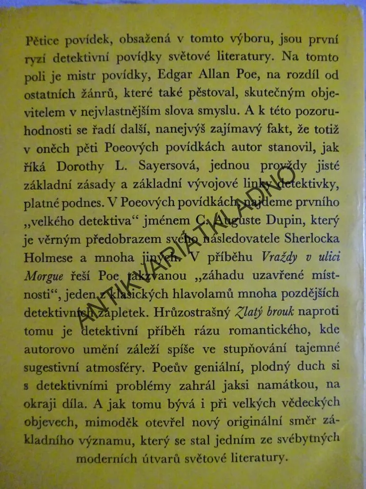 VRAŽDY V ULICI MORGUE A JINÉ POVÍDKY, EDGAR ALLAN POE, **an