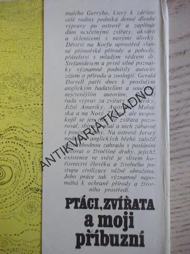 PTÁCI, ZVÍŘATA A MOJI PŘÍBUZNÍ, GERALD DURRELL, **an