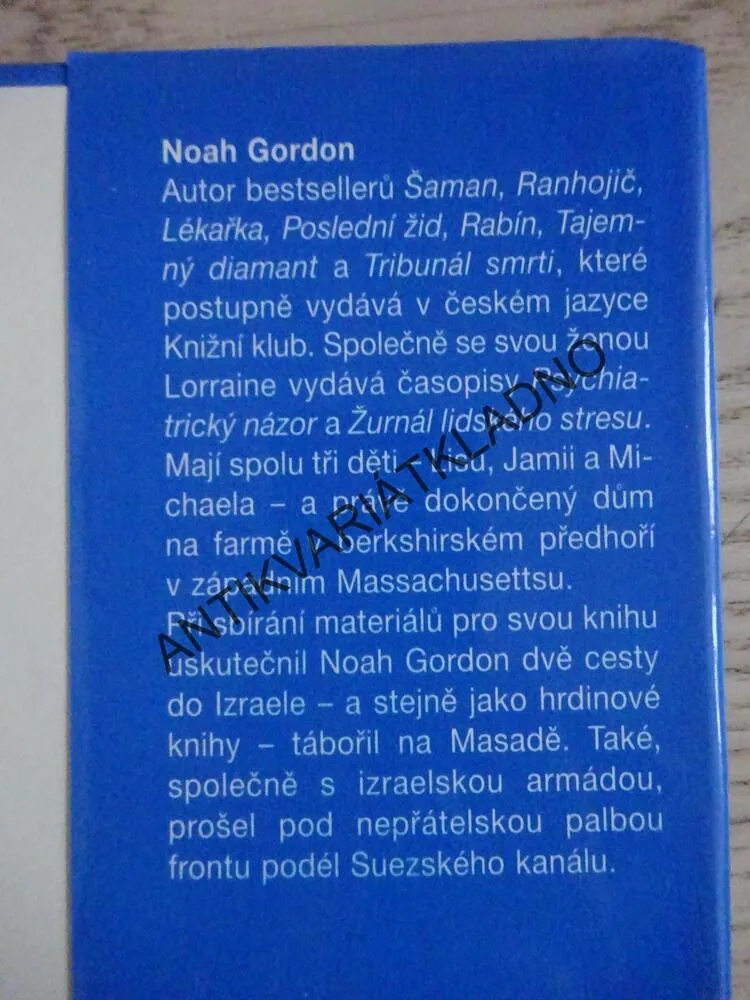 TAJEMNÝ DIAMANT, NOAH GORDON, **an