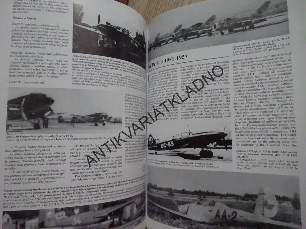 ČESKOSLOVENSKÉ VOJENSKÉ LETECTVO 1945-57, LETECTVÍ, **an