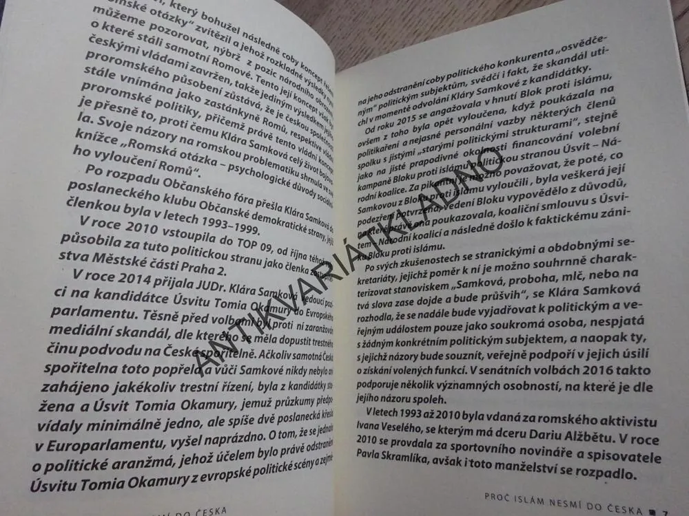 PROČ ISLÁM NESMÍ DO ČESKA, KLÁRA SAMKOVÁ, **an
