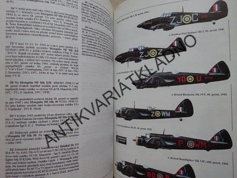 KOČIČÍ OČI, ČS. NOČNÍ STÍHAČI V RAF 1940-1945, RAJLICH, **an