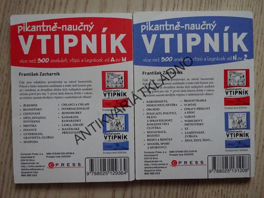 PIKANTNĚ NAUČNÝ VTIPNÍK, 2 DÍLY, A-M, N-Ž, **an