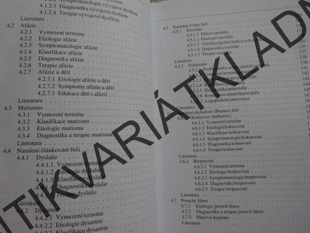 LOGOPEDIE, JIŘINA KLENKOVÁ, **an