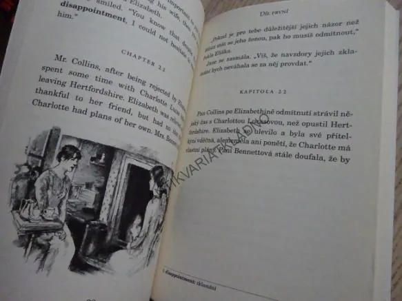 PRIDE AND PREJUDICE, PÝCHA A PŘEDSUDEK, JANE AUSTEN, ZRCADLOVÝ TEXT, DVOJJAZYČNÉ, **an