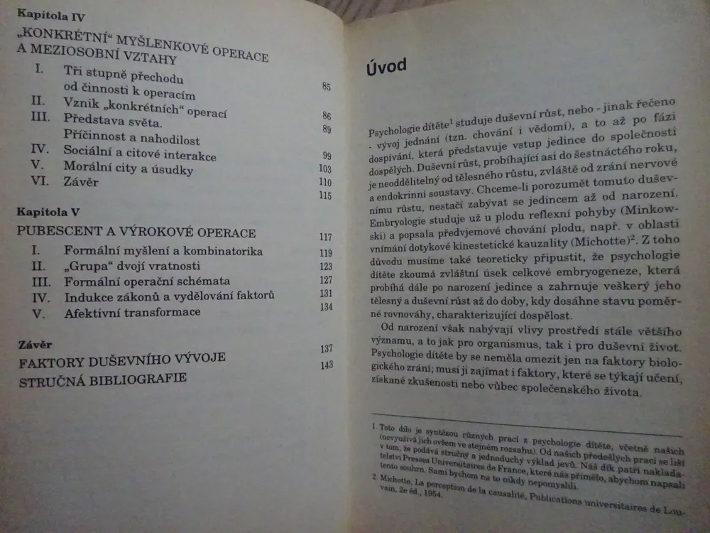PSYCHOLOGIE DÍTĚTE, JEAN PIAGET, BÄRBEL INHELDEROVÁ, **an