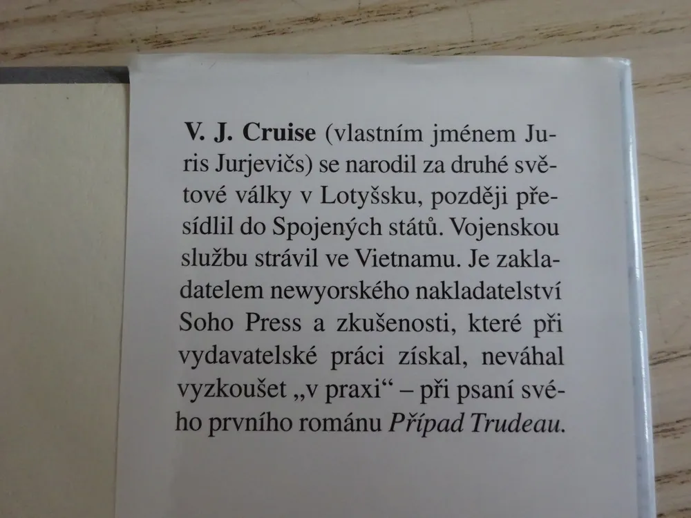 PŘÍPAD TRUDEAU, V. J. CRUISE, **an