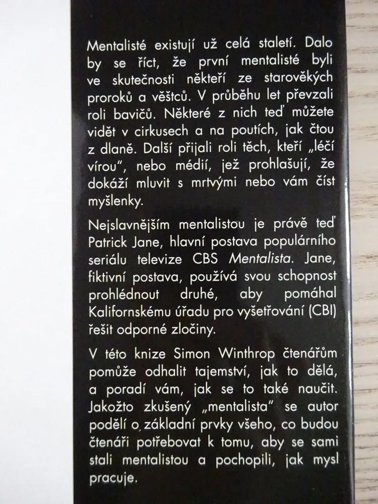 MENTALISTA, SIMON WINTHROP, **an