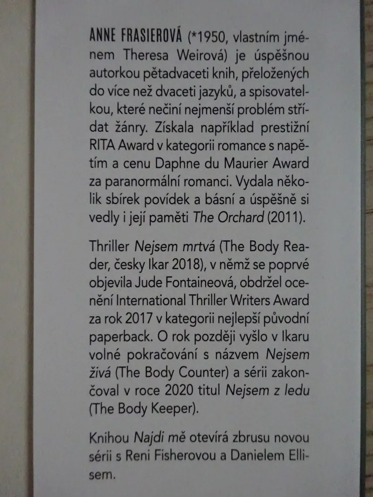 NAJDI MĚ, ANNE FRASIEROVÁ, **an