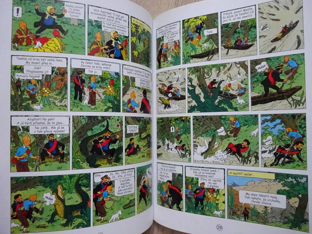 TINTINOVA DOBRODRUŽSTVÍ, CHRÁM SLUNCE, HERGÉ, **an