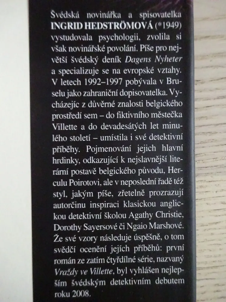 NOC VE VILLETTE, INGRID HEDSTRÖMOVÁ, **an
