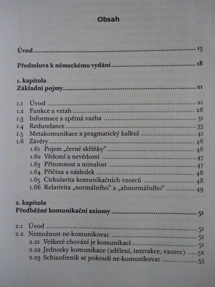 PRAGMATIKA LIDSKÉ KOMUNIKACE, WATZLAWICK, BAVELASOVÁ, JACKSON
